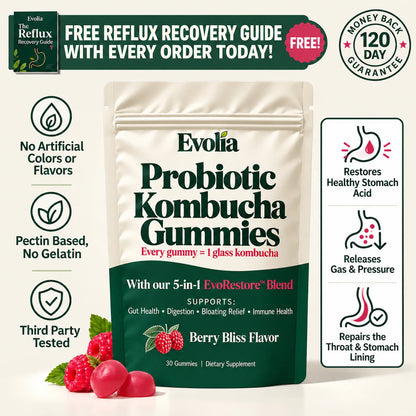 Probiotic Kombucha Gummies That Restore Stomach Acid Instead of Blocking It
