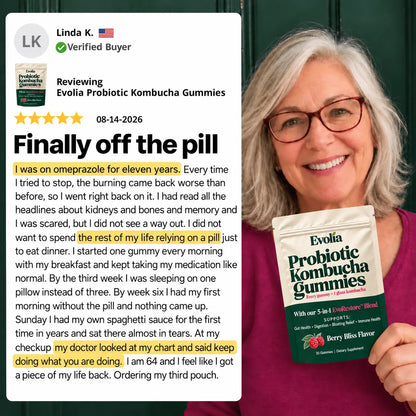 Probiotic Kombucha Gummies That Restore Stomach Acid Instead of Blocking It
